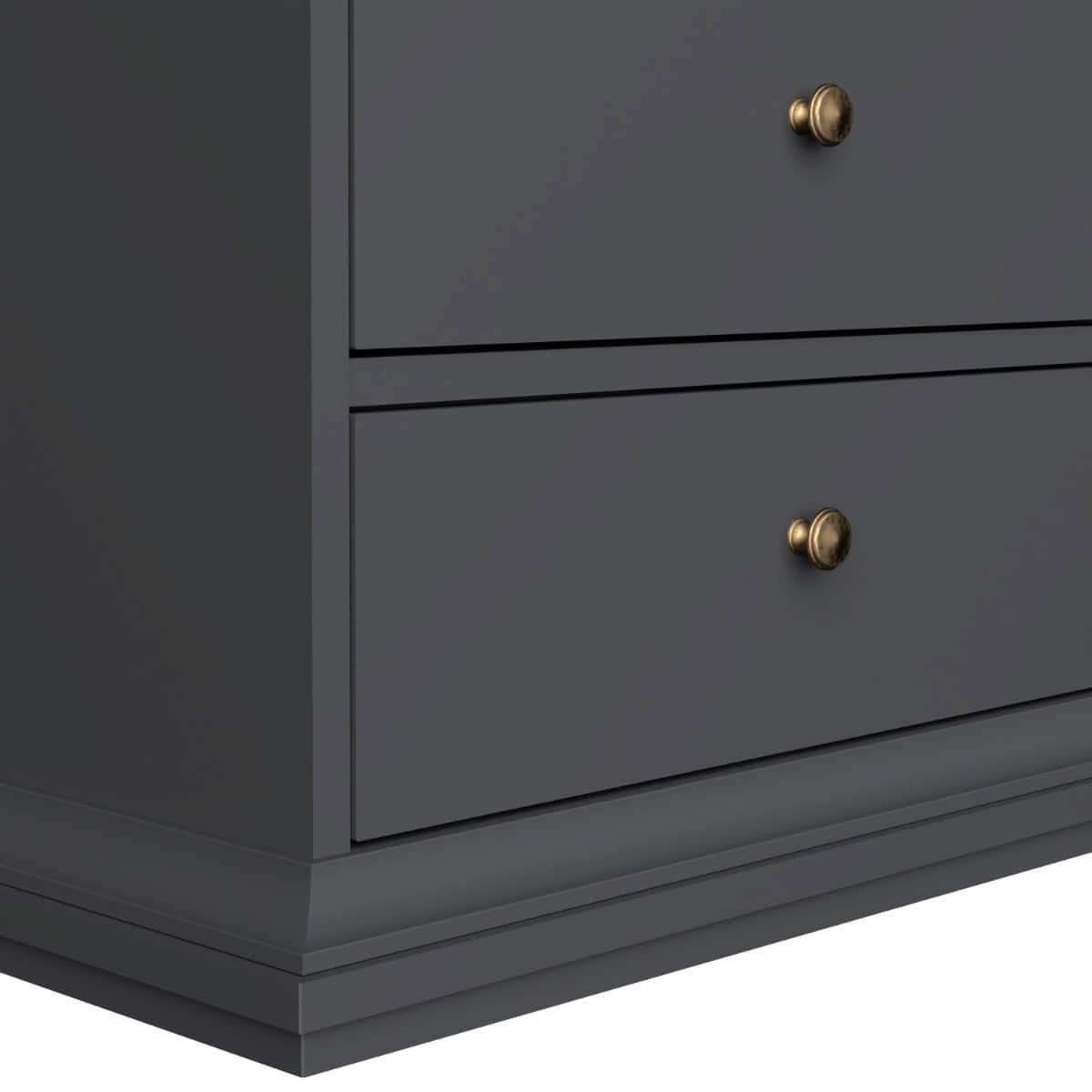 Paris 5 Drawer Chest - Grey - Image 5