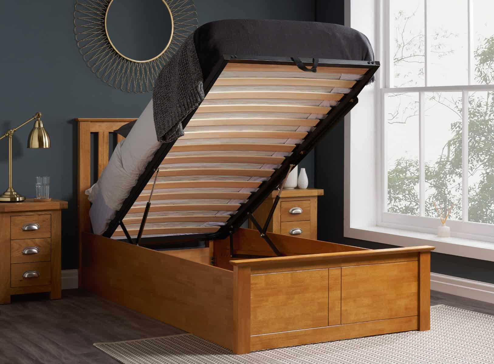 3ft Phoenix Ottoman - Oak | Buy Online | Beds.ie