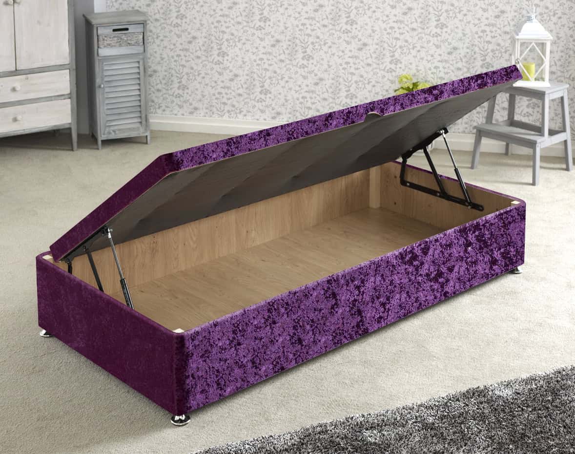 Apollo 3ft Glitz Purple Side Ottoman Base | Buy Online | Beds.ie