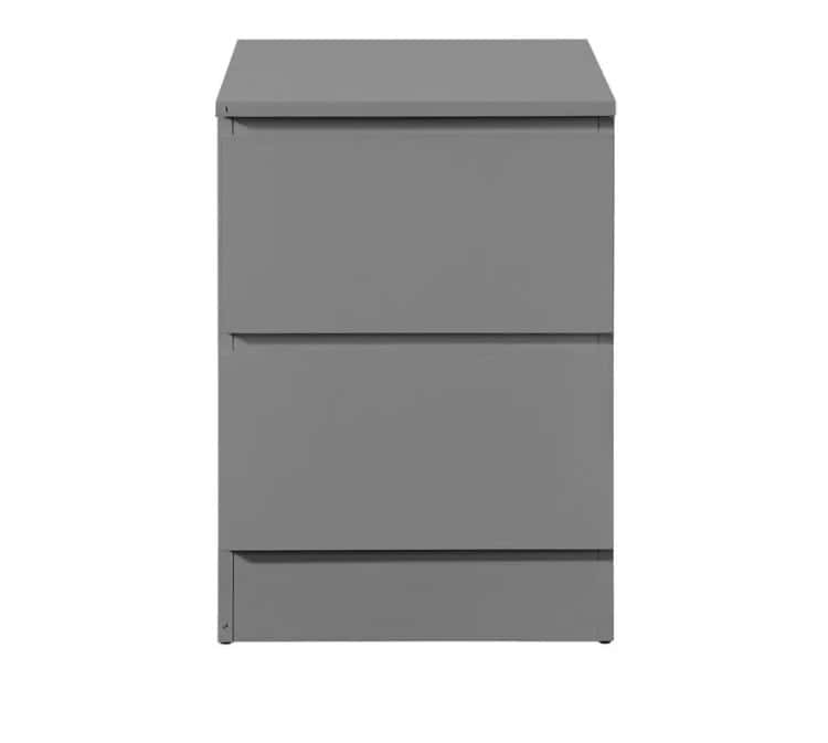 Oslo 2 Drawer Bedside - Grey - Image 5