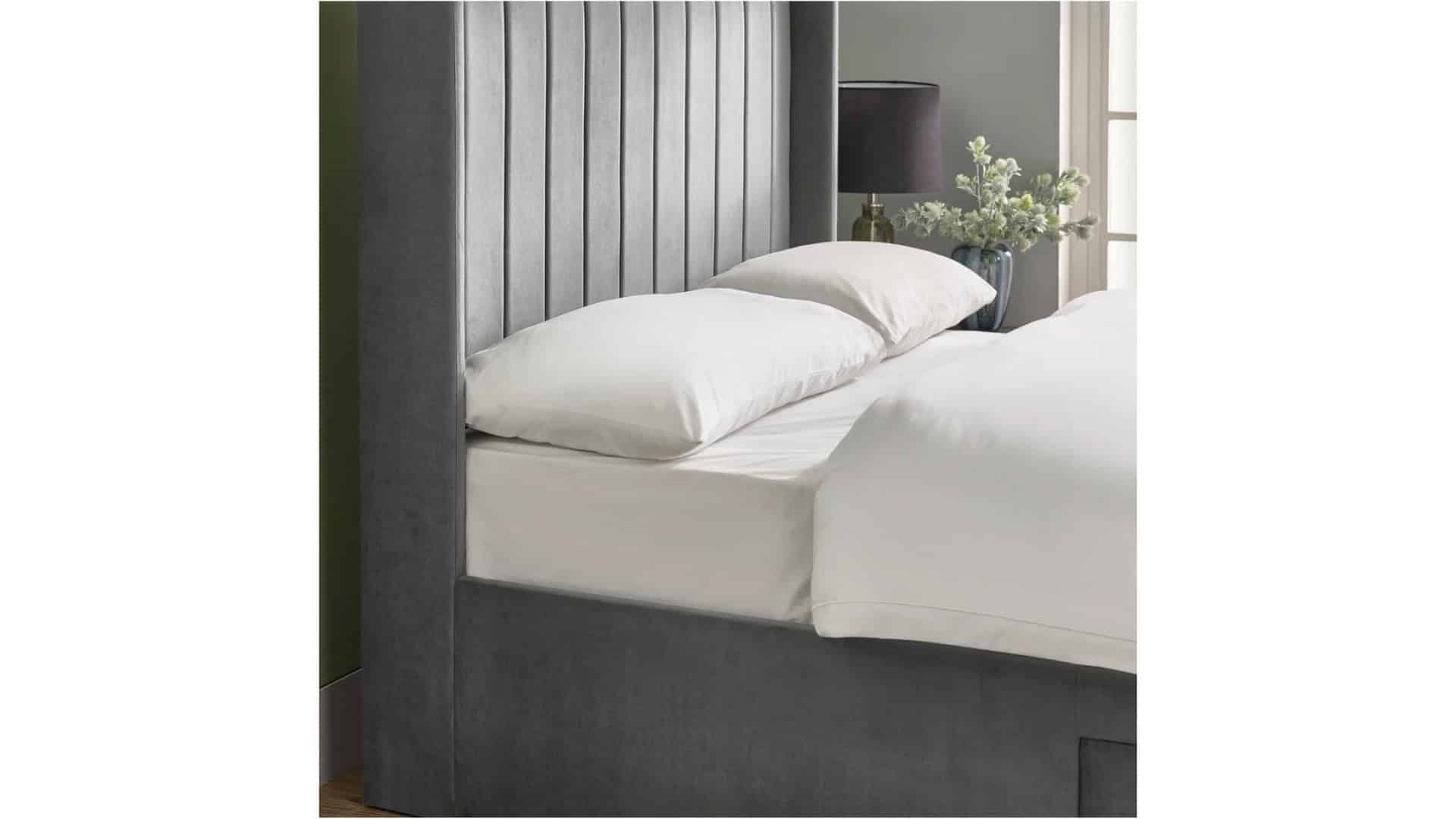 Leigha 4ft6 Bedframe - Grey Velvet - Image 3