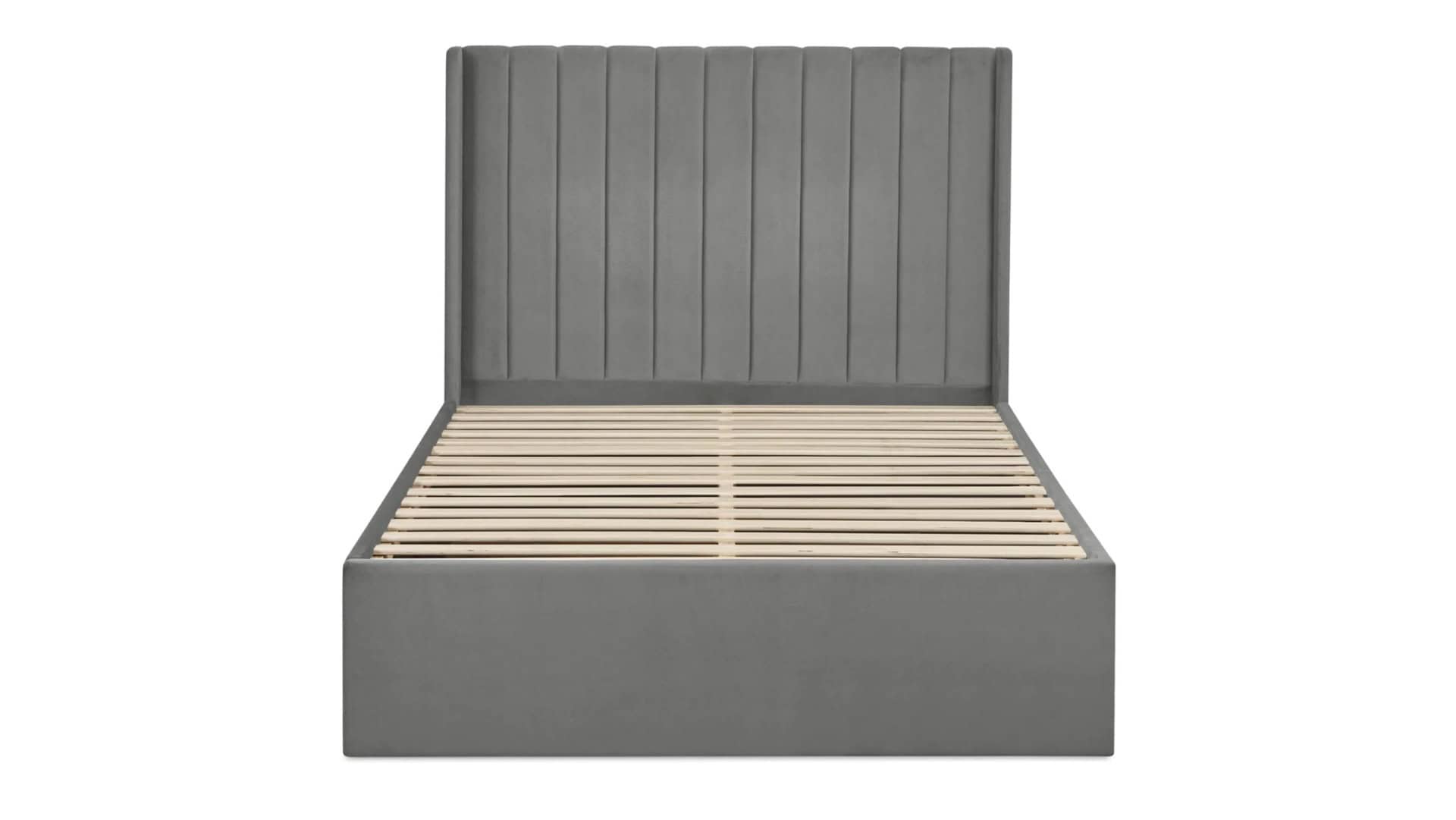 Leigha 4ft6 Bedframe - Grey Velvet - Image 6
