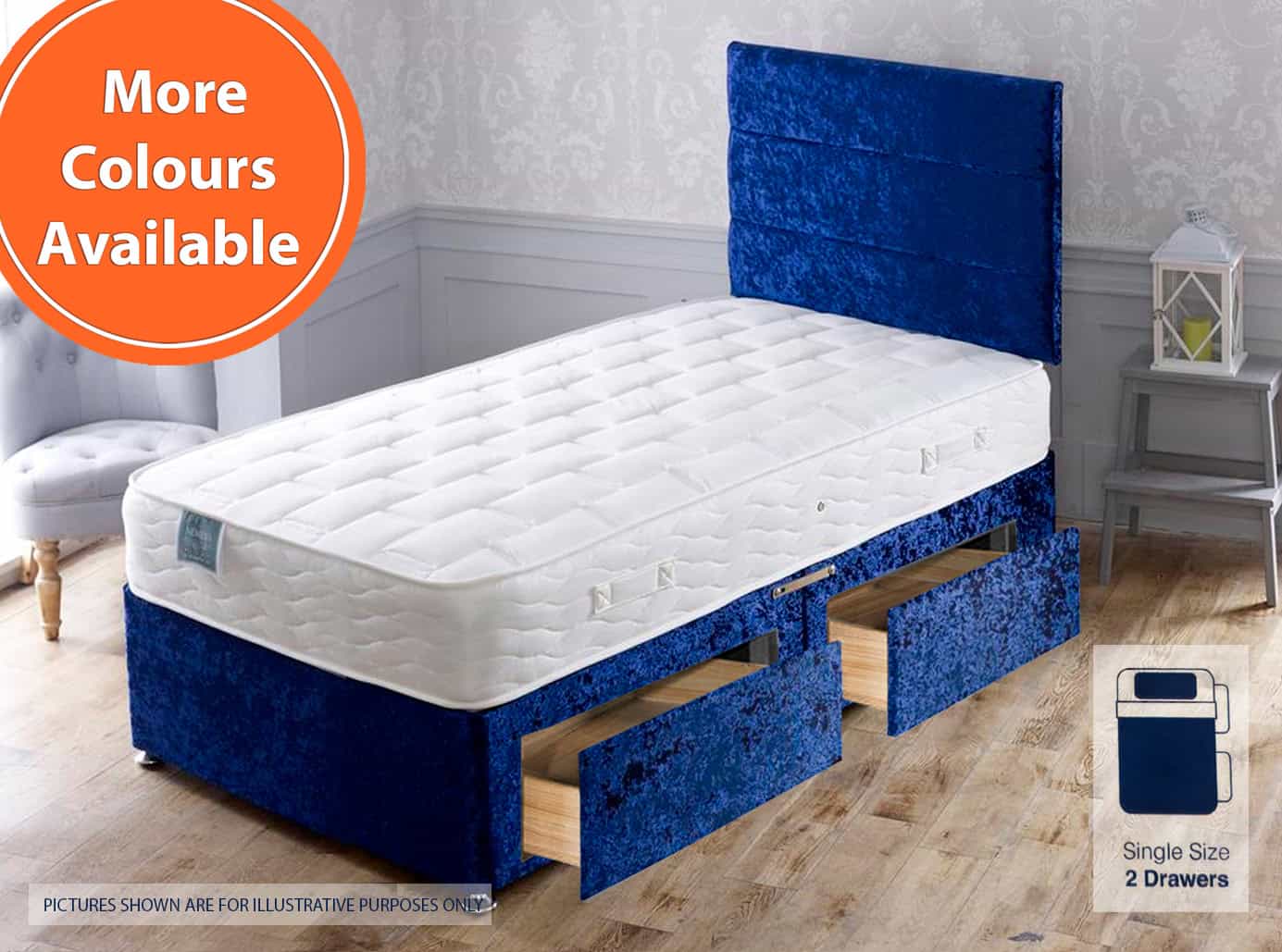 Apollo 2ft6 Nemesis 2 Drawer Bed | Buy Online | Beds.ie