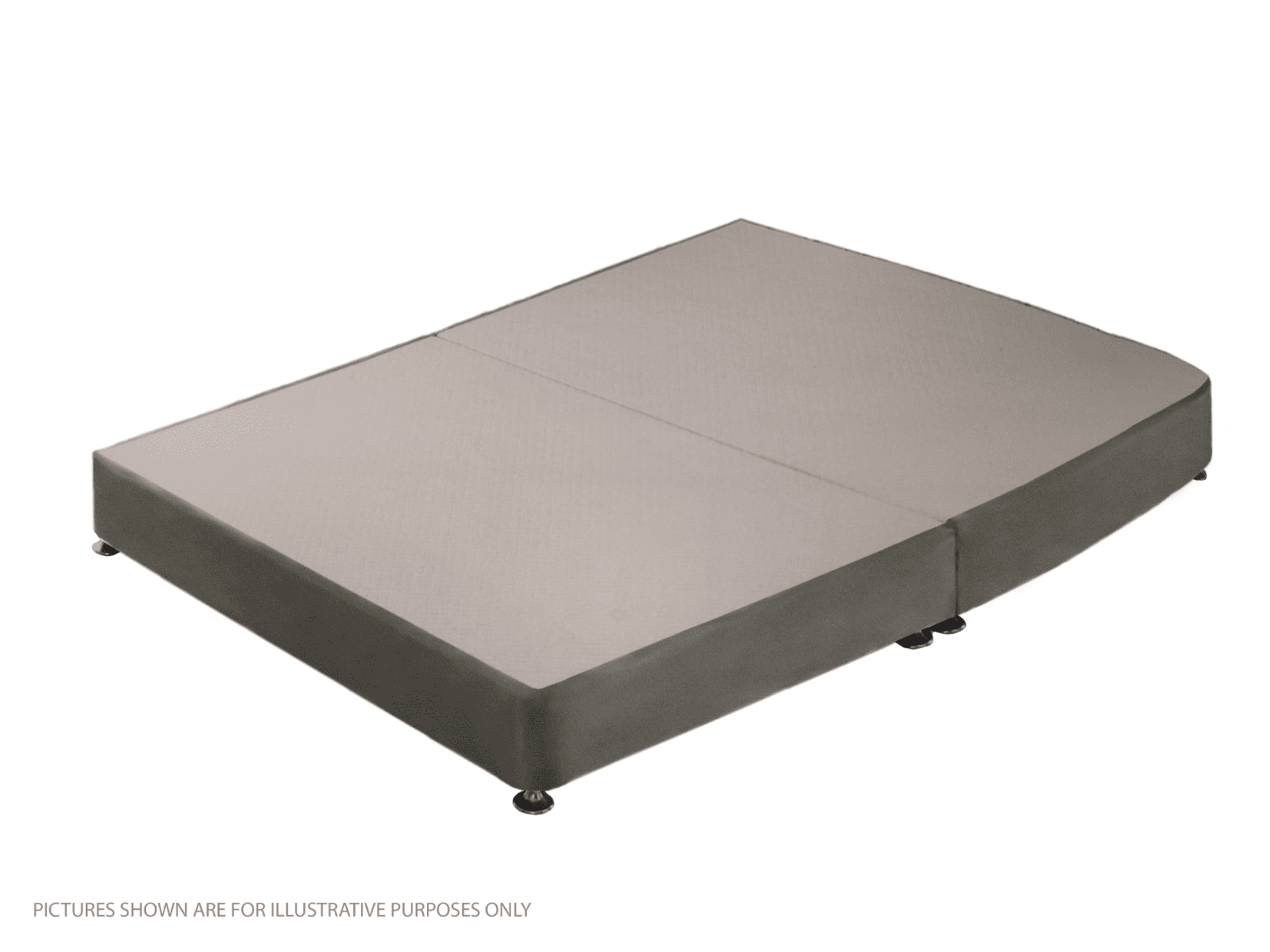 Apollo 4ft Velvet Light Grey Low Profile Divan Base | Buy Online | Beds.ie