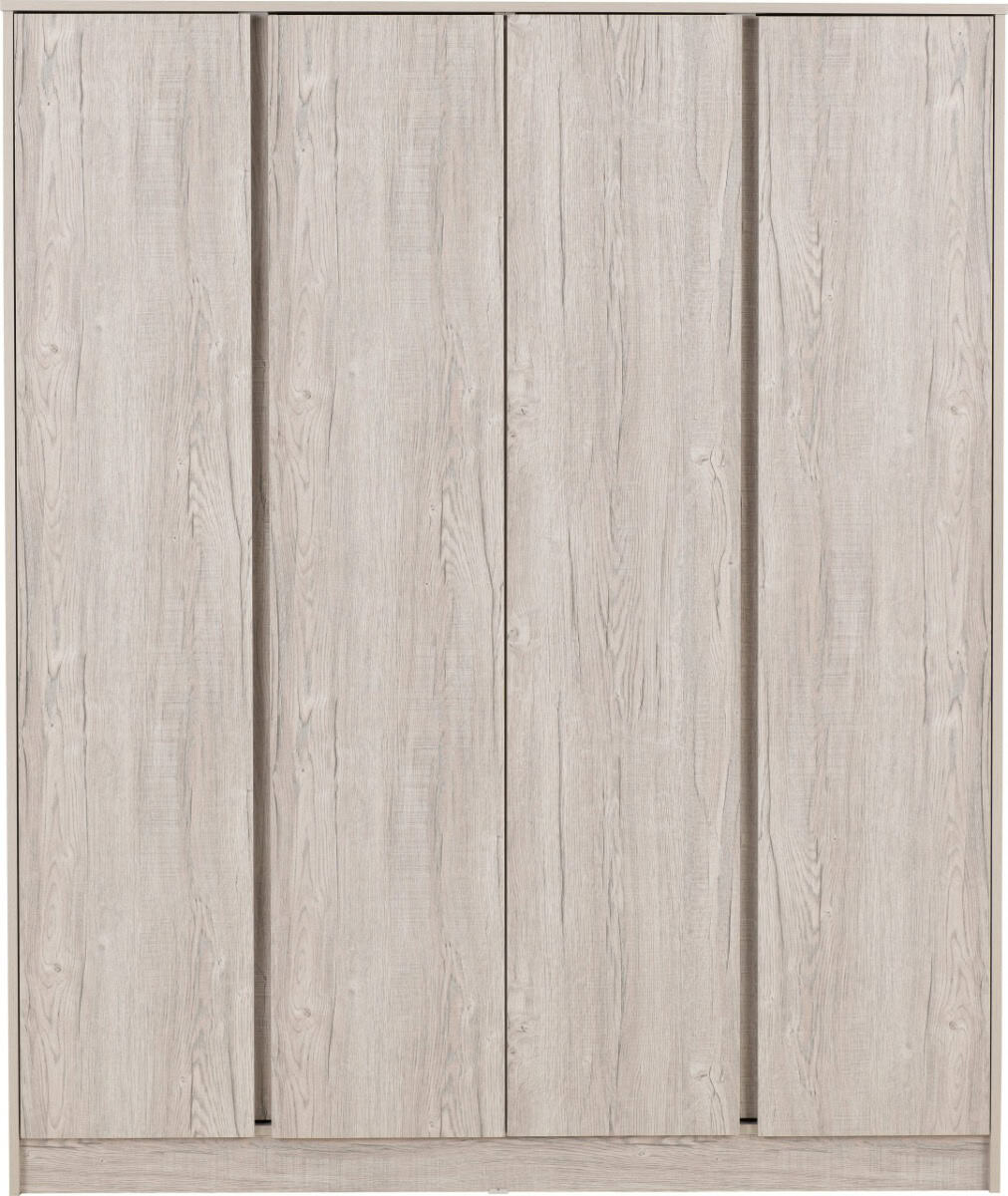 Malvern 4 Door Wardrobe - Urban Snow - Image 2
