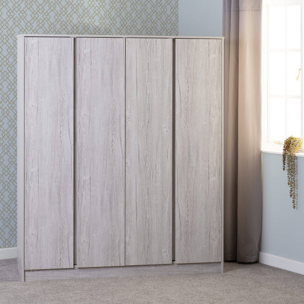 Malvern 4 Door Wardrobe - Urban Snow - Image 7