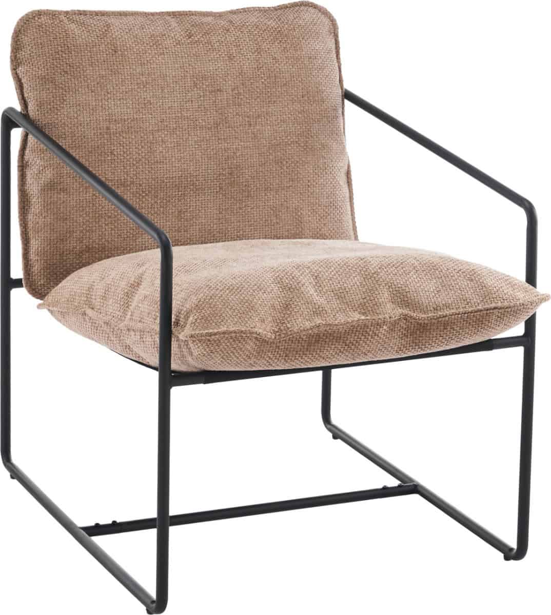 Tivoli Occasional Chair - Black Metal/Champagne Fabric | Buy Online | Beds.ie