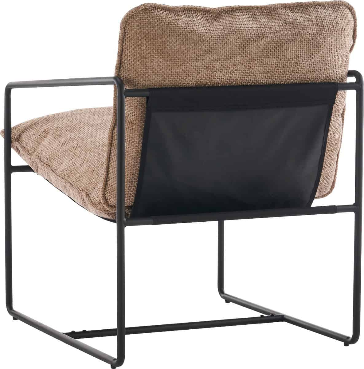 Tivoli Occasional Chair - Black Metal/Champagne Fabric - Image 2