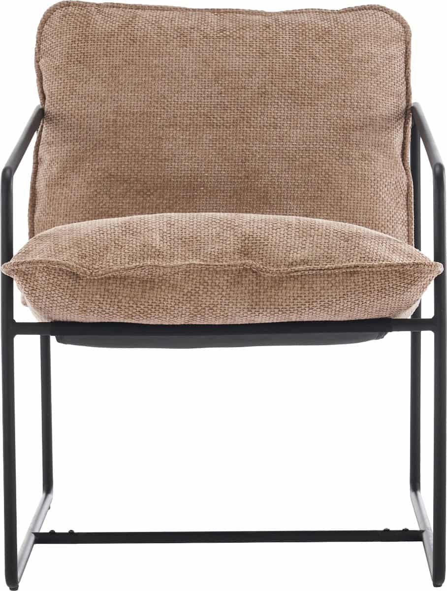 Tivoli Occasional Chair - Black Metal/Champagne Fabric - Image 5