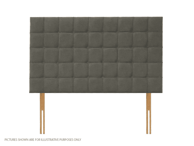 Apollo 3ft6 Boston Headboard - Velvet Light Grey | Buy Online | Beds.ie