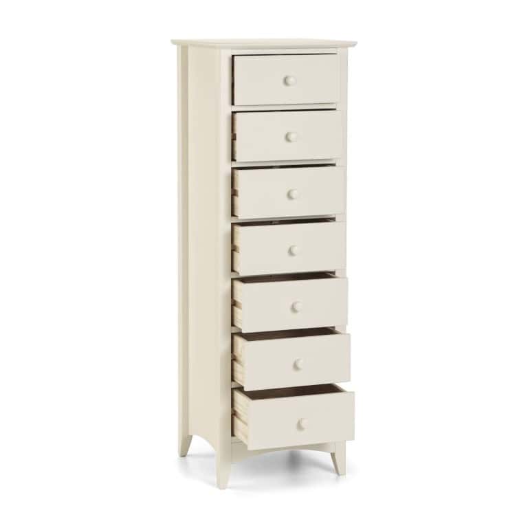 Vignette 7 Drawer Narrow Chest - Stone White - Image 3