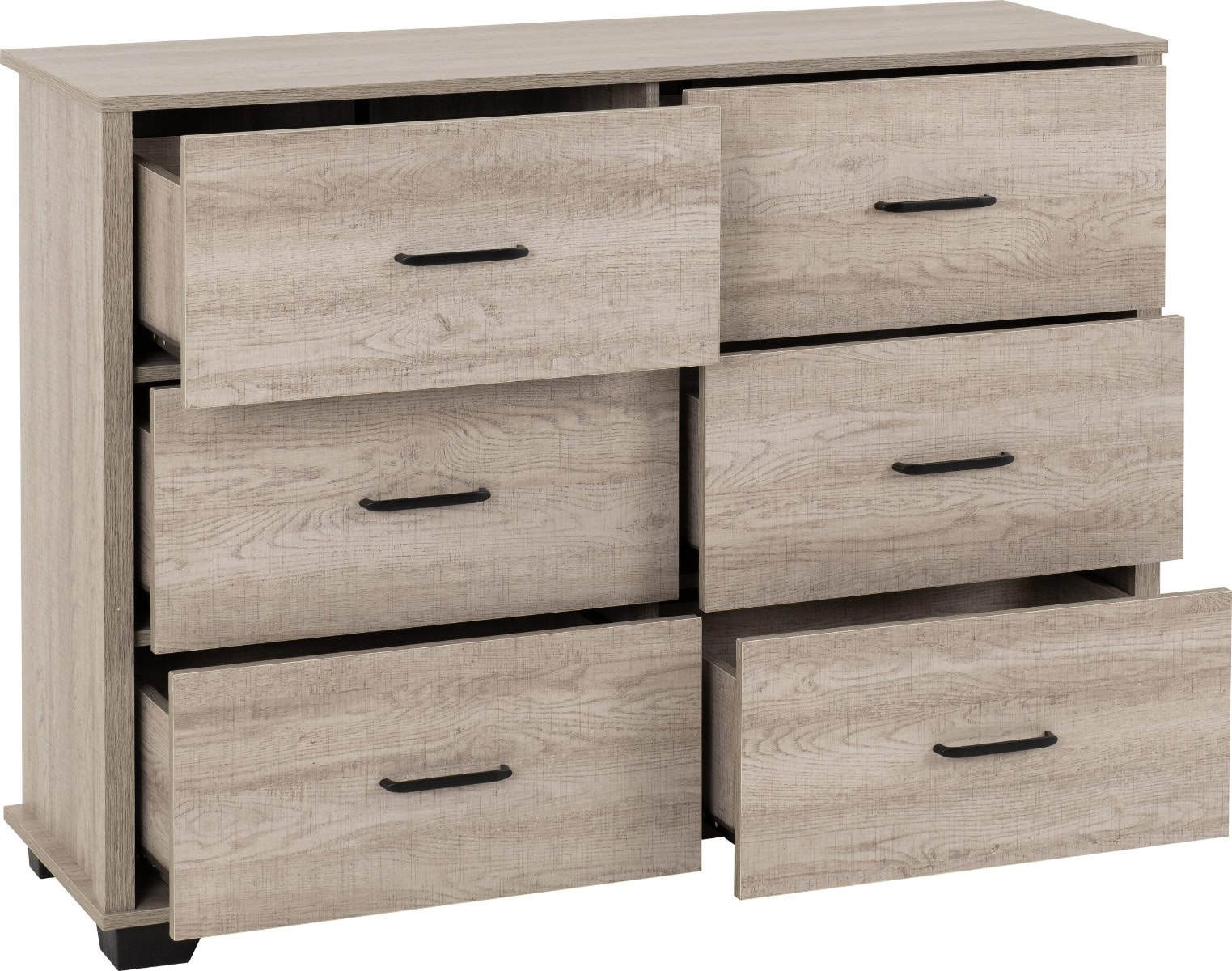 Oliver 6 Drawer Chest - Light Oak Effect - Image 2