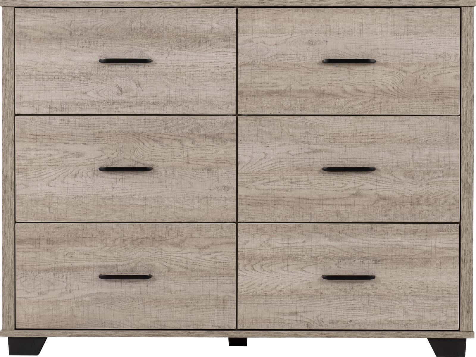 Oliver 6 Drawer Chest - Light Oak Effect - Image 3