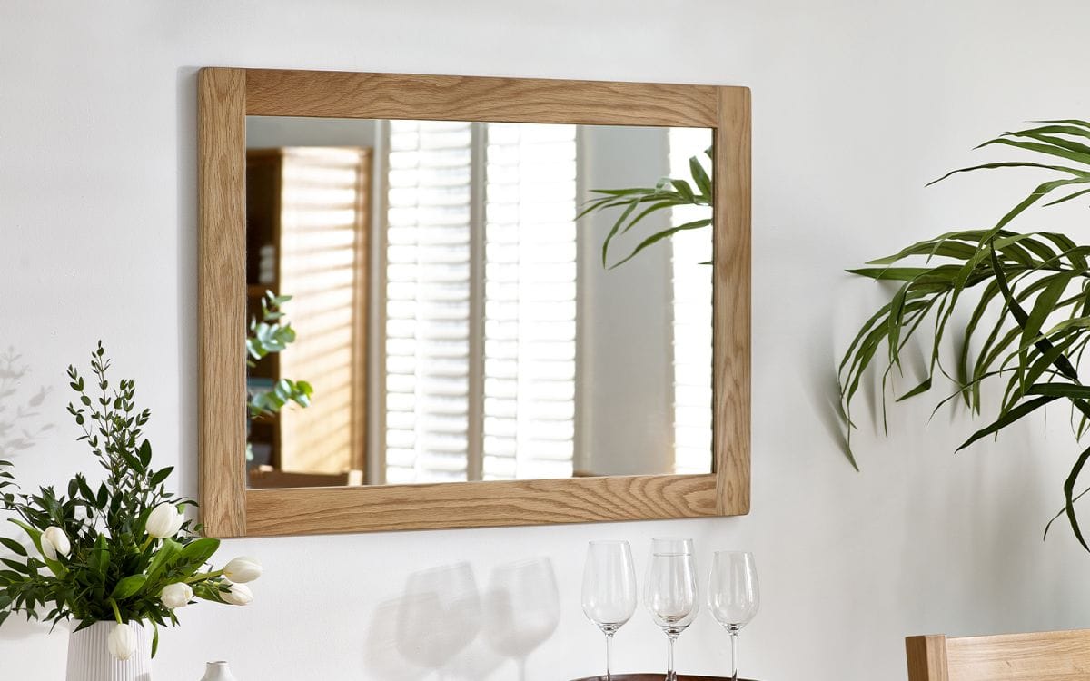 Malcolm Wall Mirror - Oak | Buy Online | Beds.ie