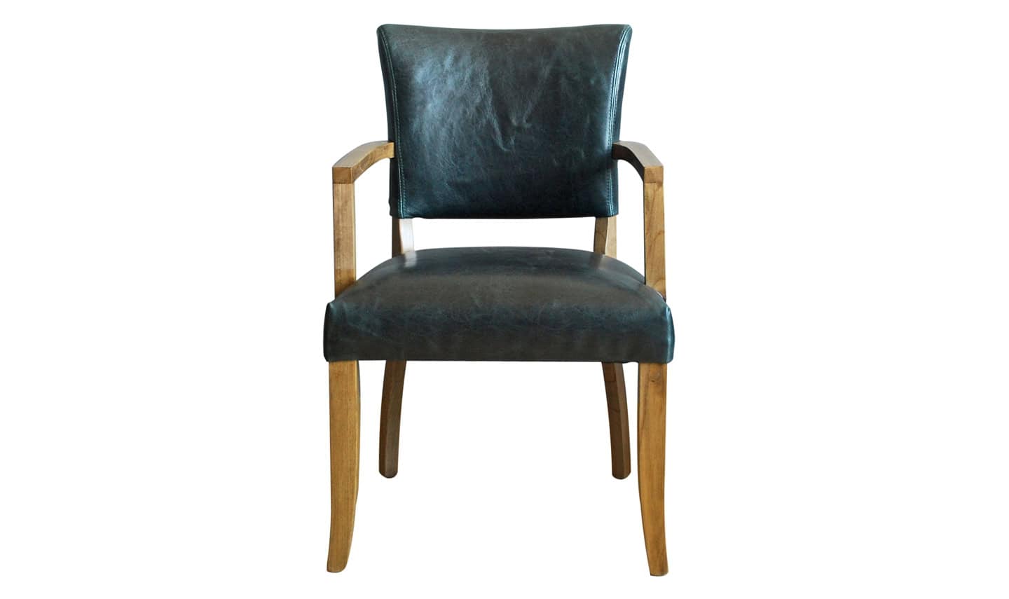 Duke Arm Chair Leather - Ink Blue | Buy Online | Beds.ie