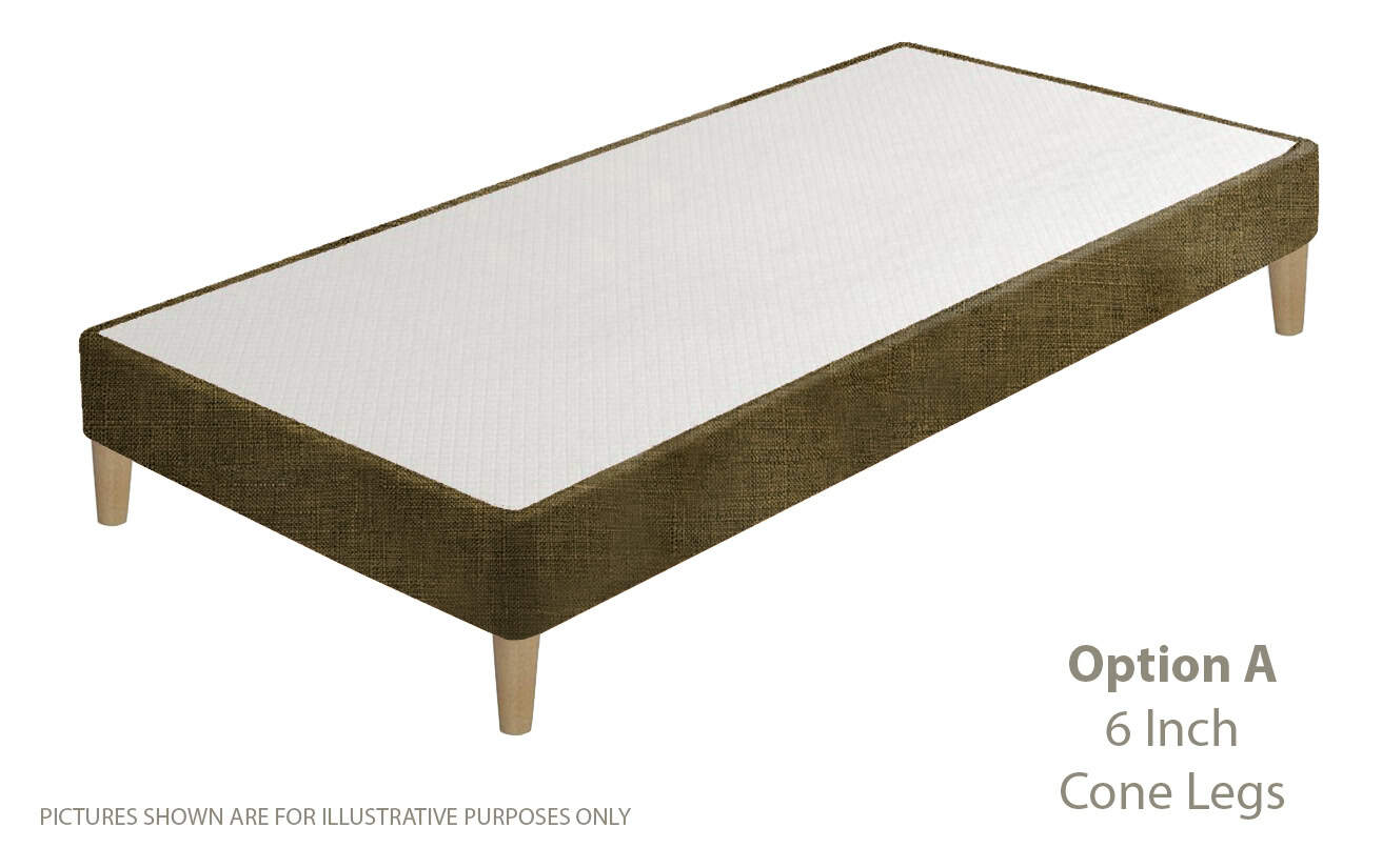 Apollo 2ft6 Azzure Hessian Shallow Divan Base on Legs | Buy Online | Beds.ie