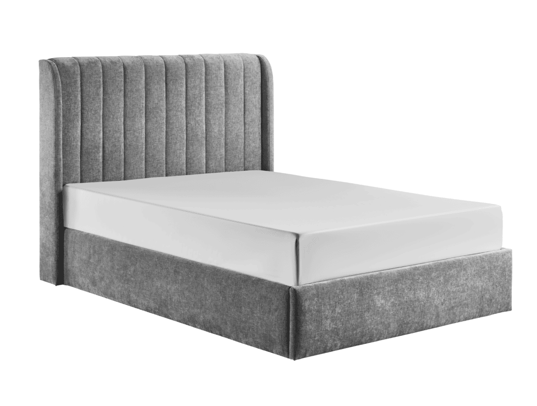 Honey B Frida 4ft Storage Bedframe - Grey - Image 2