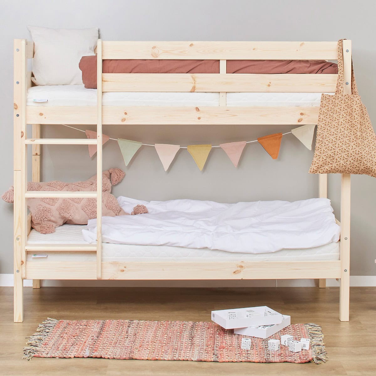 Hoppekids Shorty Bunkbed with Drawers - Natural - Image 2