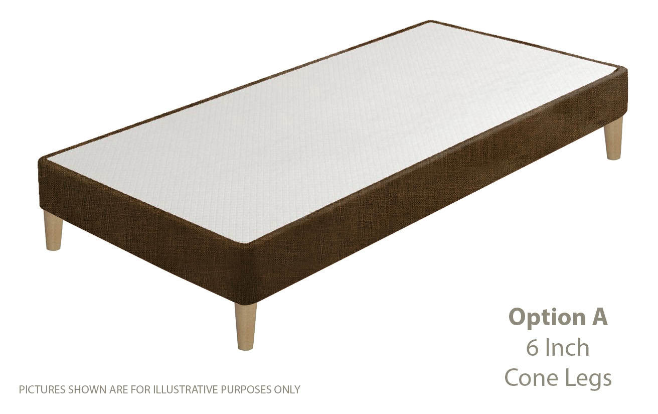 Apollo 2ft6 Azzure Brown Shallow Divan Base on Legs | Buy Online | Beds.ie