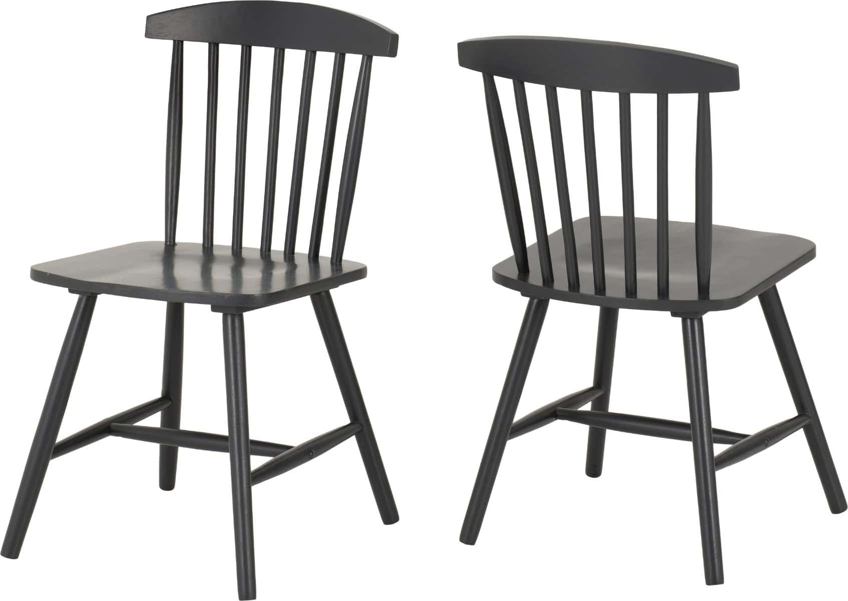 Emery Dining Chair (x2) - Dark Grey | Buy Online | Beds.ie