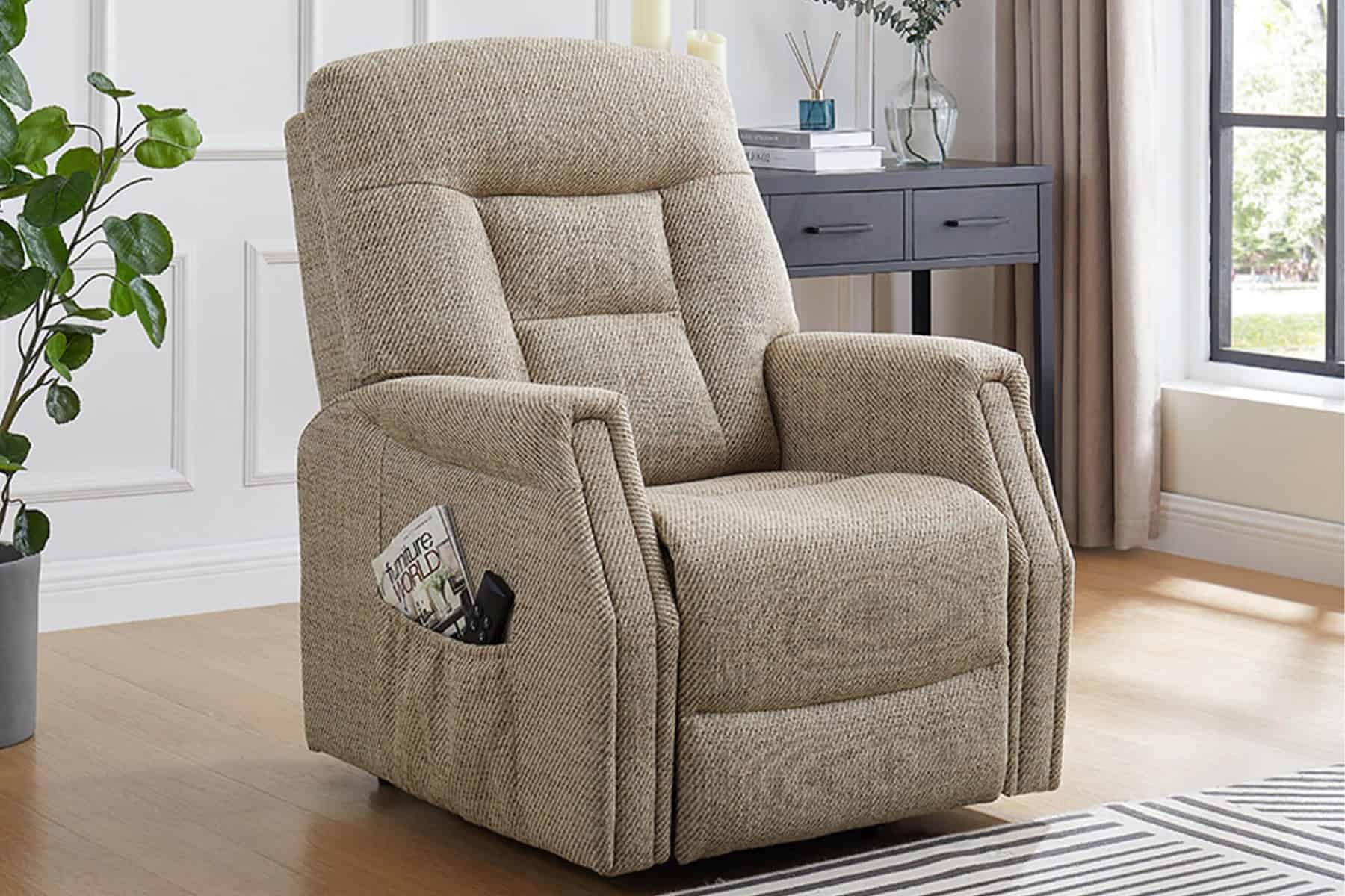 Prescot Electric Lift & Rise Chair - Oatmeal - Image 8