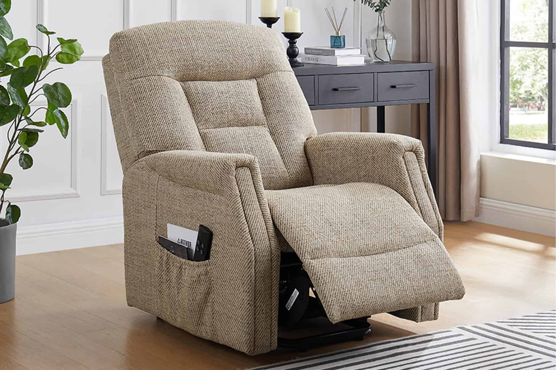 Prescot Electric Lift & Rise Chair - Oatmeal - Image 9
