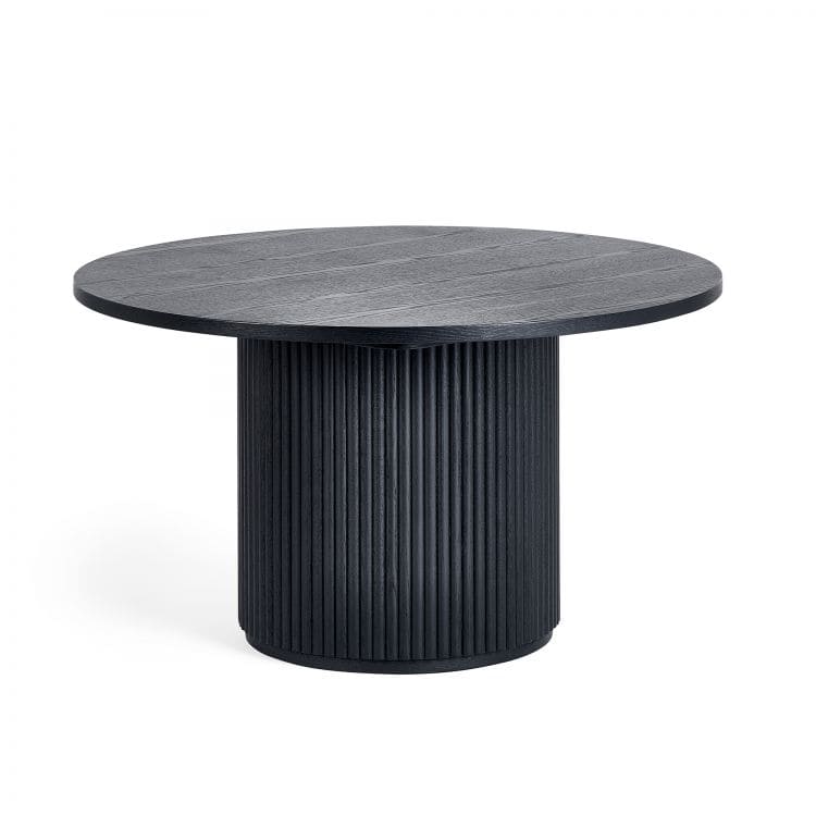 Louanne Fluted Round Coffee Table - Black - Image 2