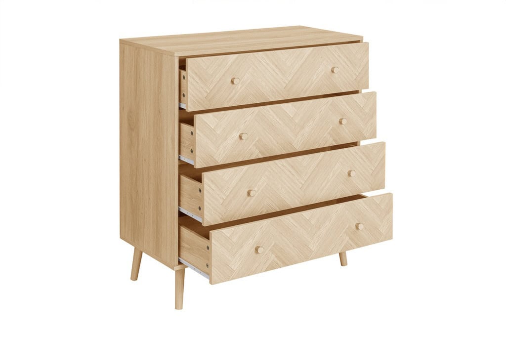 Herringford 4 Drawer Chest - Oak - Image 3