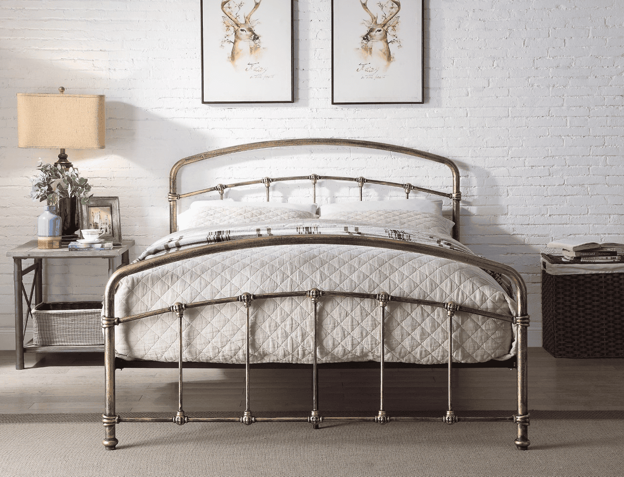 Flintshire 4ft6 Mostyn Bedframe - Antique Bronze | Buy Online | Beds.ie