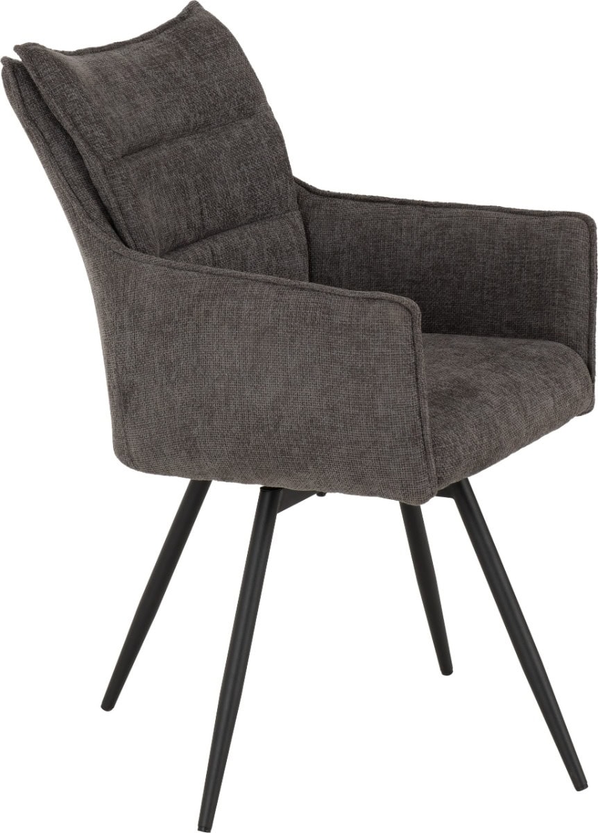 Lewis Carver Swivel Dining Chair (x2) - Grey - Image 2