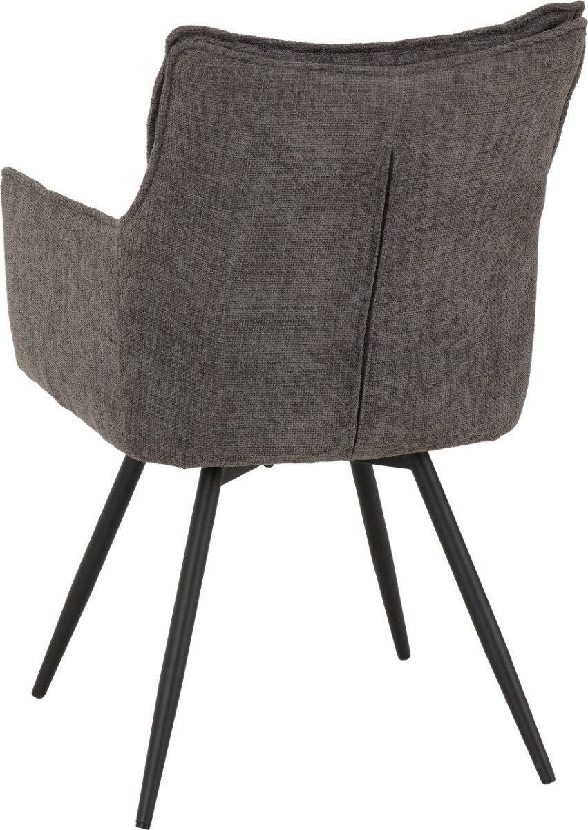 Lewis Carver Swivel Dining Chair (x2) - Grey - Image 3