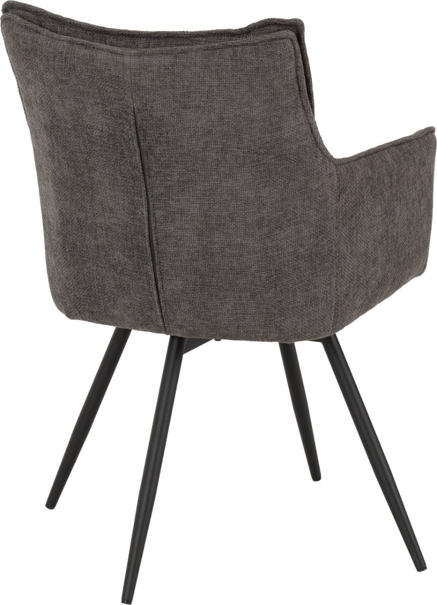 Lewis Carver Swivel Dining Chair (x2) - Grey - Image 5