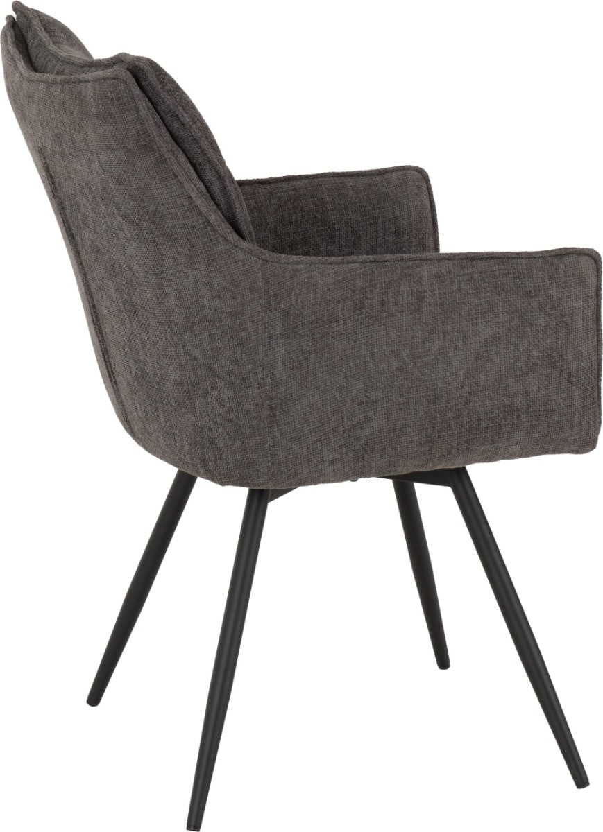 Lewis Carver Swivel Dining Chair (x2) - Grey - Image 6