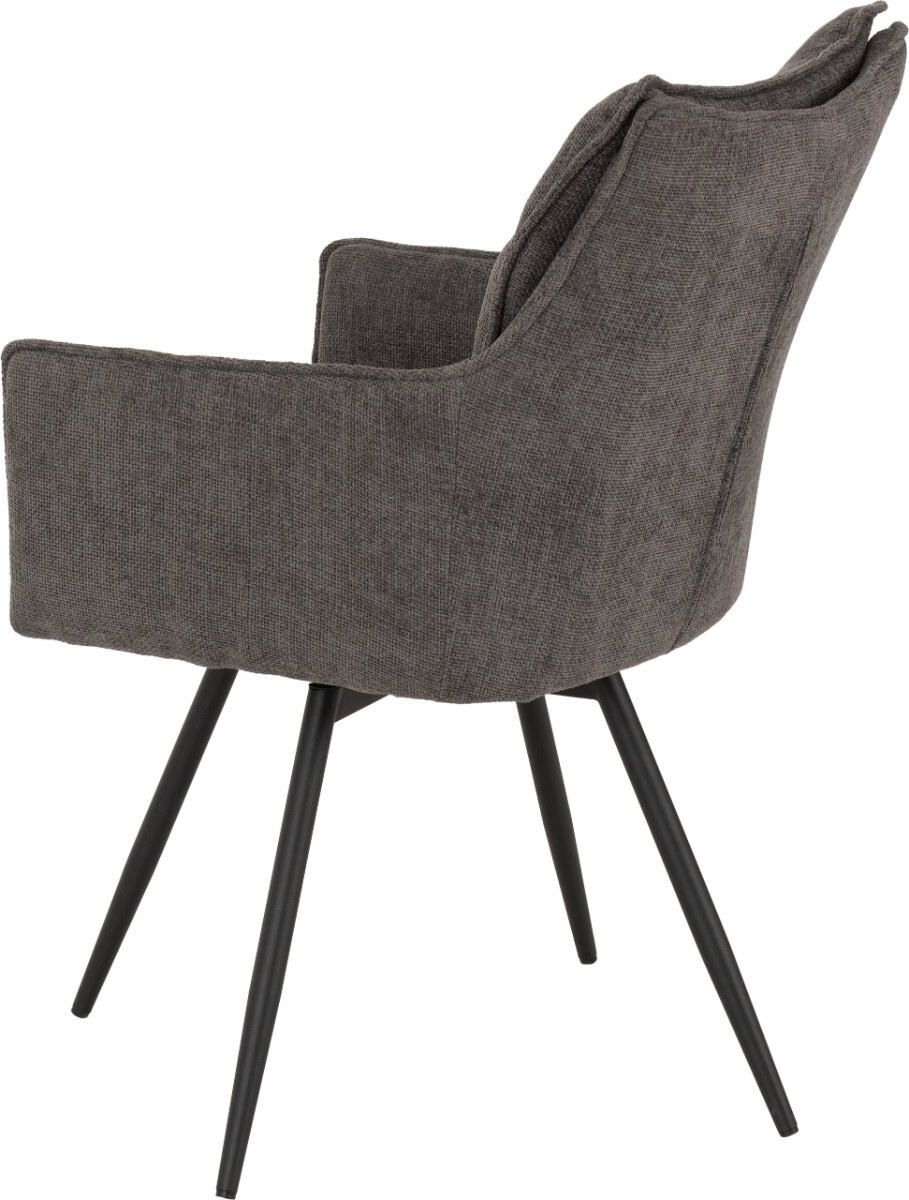 Lewis Carver Swivel Dining Chair (x2) - Grey - Image 7
