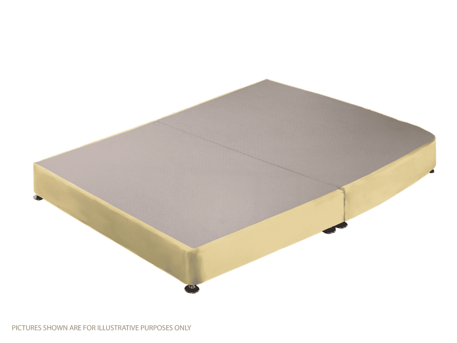 Apollo 2ft6 Velvet Cream Low Profile Divan Base | Buy Online | Beds.ie