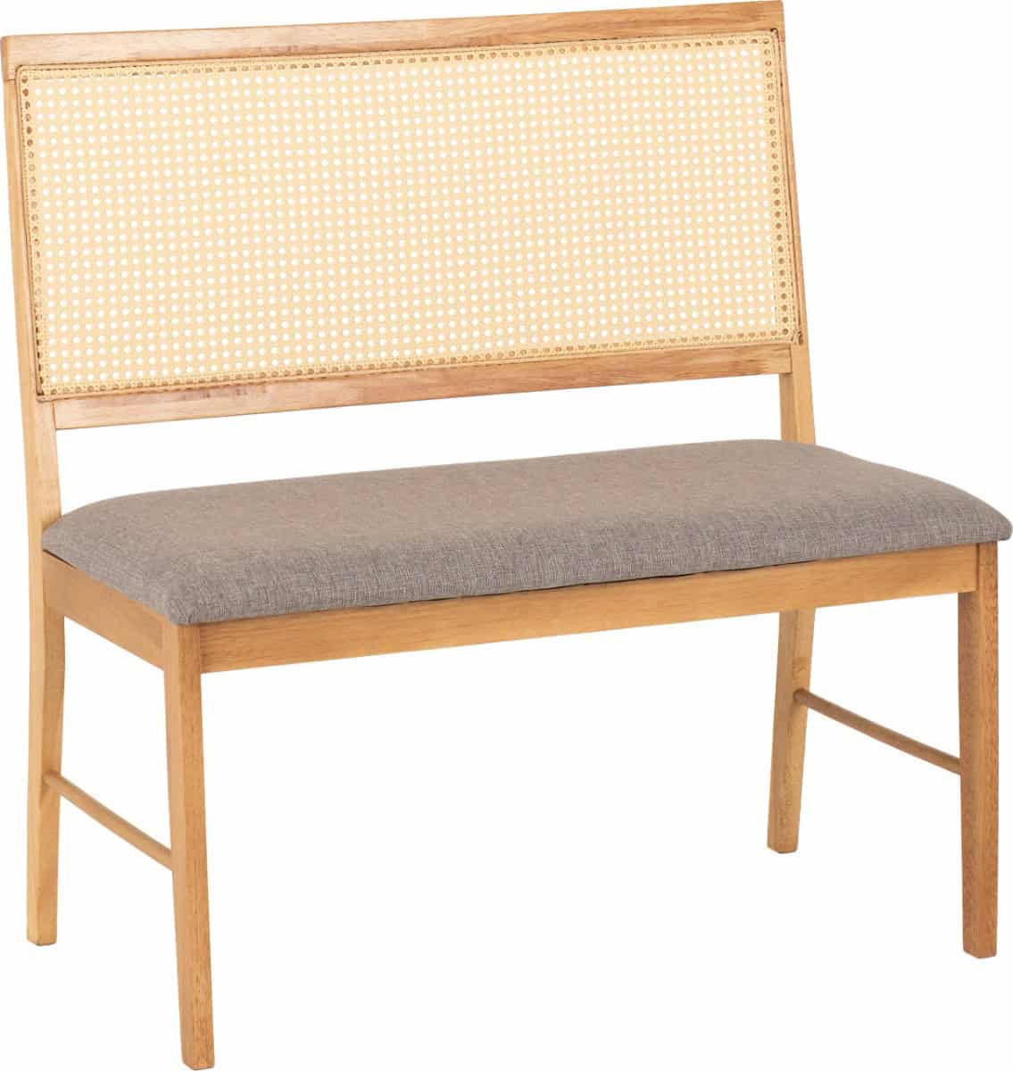Austin & Ellis Bench and Chair Dining Set - Oak Effect and Grey Fabric - Image 4
