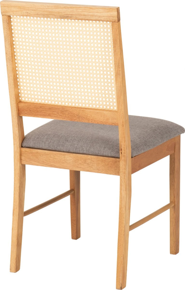 Austin & Ellis Bench and Chair Dining Set - Oak Effect and Grey Fabric - Image 8