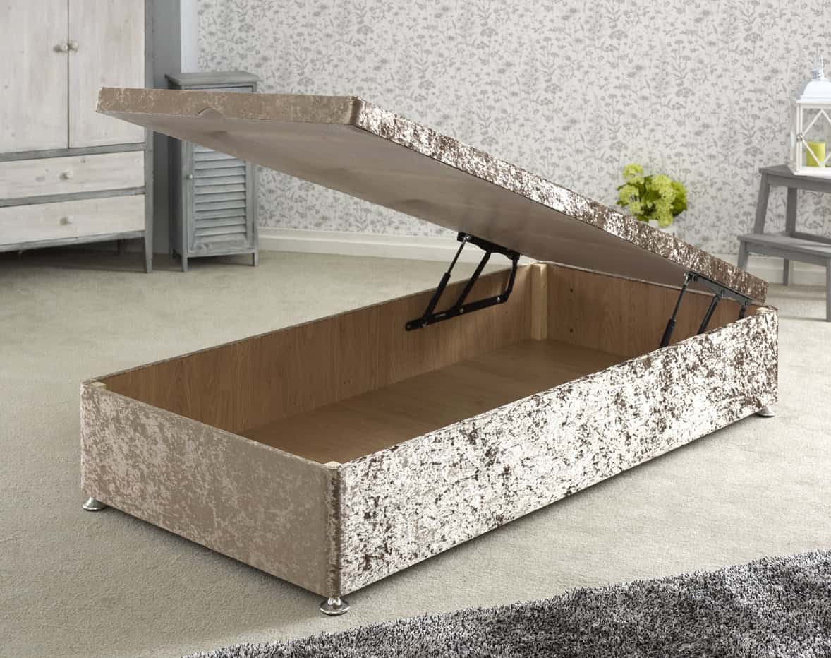 Apollo 3ft Glitz Sahara Front Opening Ottoman Base | Buy Online | Beds.ie