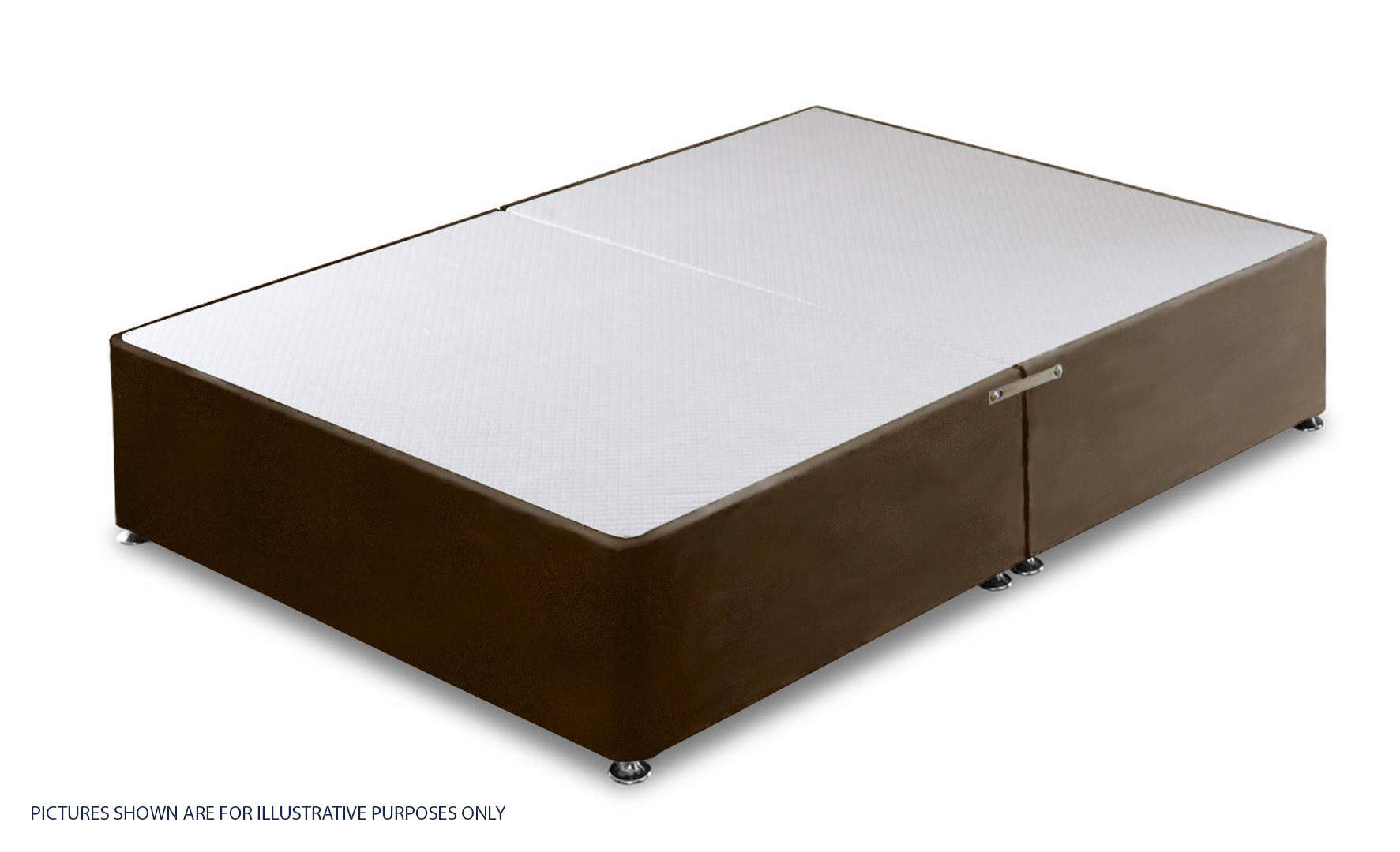 Apollo 3ft6 Velvet Brown Divan Base | Buy Online | Beds.ie