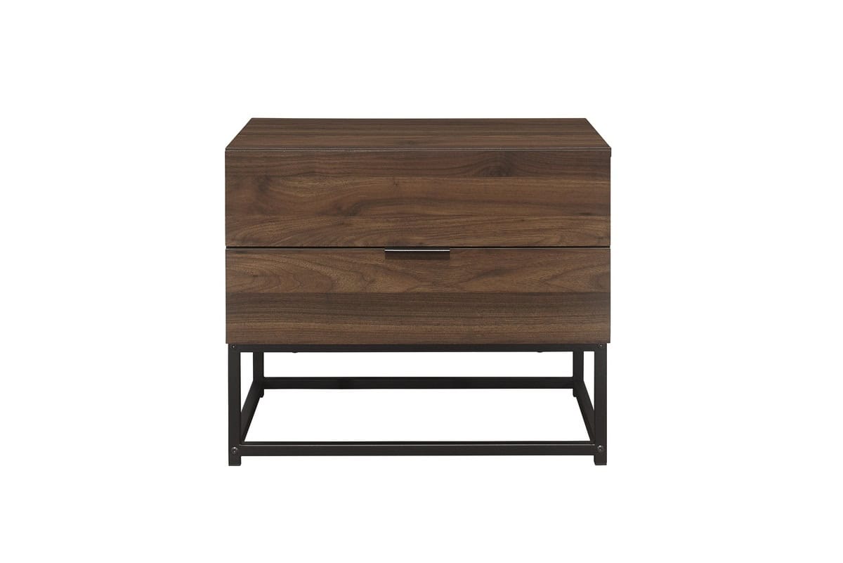 Houston 2 Drawer Bedside - Walnut - Image 3
