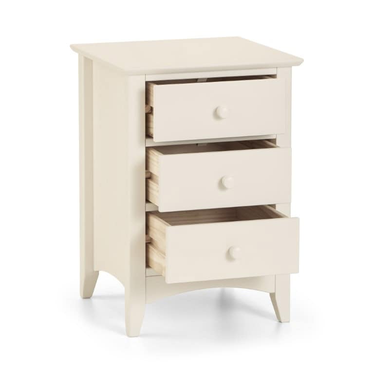 Vignette 3 Drawer Bedside - Stone White - Image 3