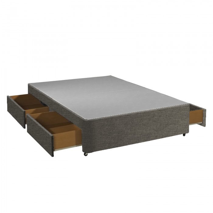 Apollo 4ft6 Azzure Grey 4 Drawer Divan Base | Buy Online | Beds.ie