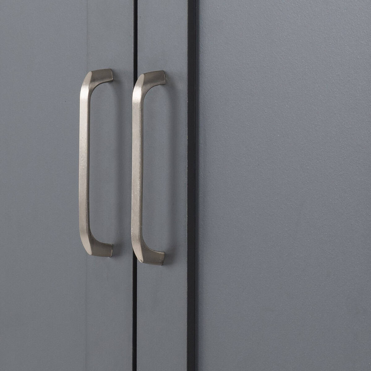 Portland 2 Door Wardrobe - Grey & Oak - Image 7