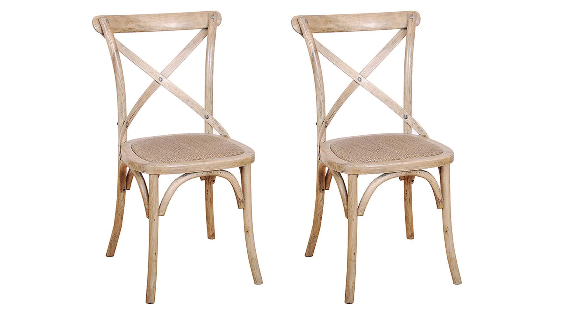 Crossback Chair - Natural (Set of 2) | Buy Online | Beds.ie