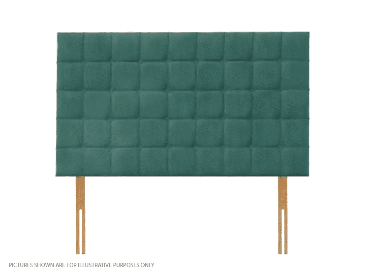 Apollo 3ft6 Boston Headboard - Velvet Turquoise | Buy Online | Beds.ie