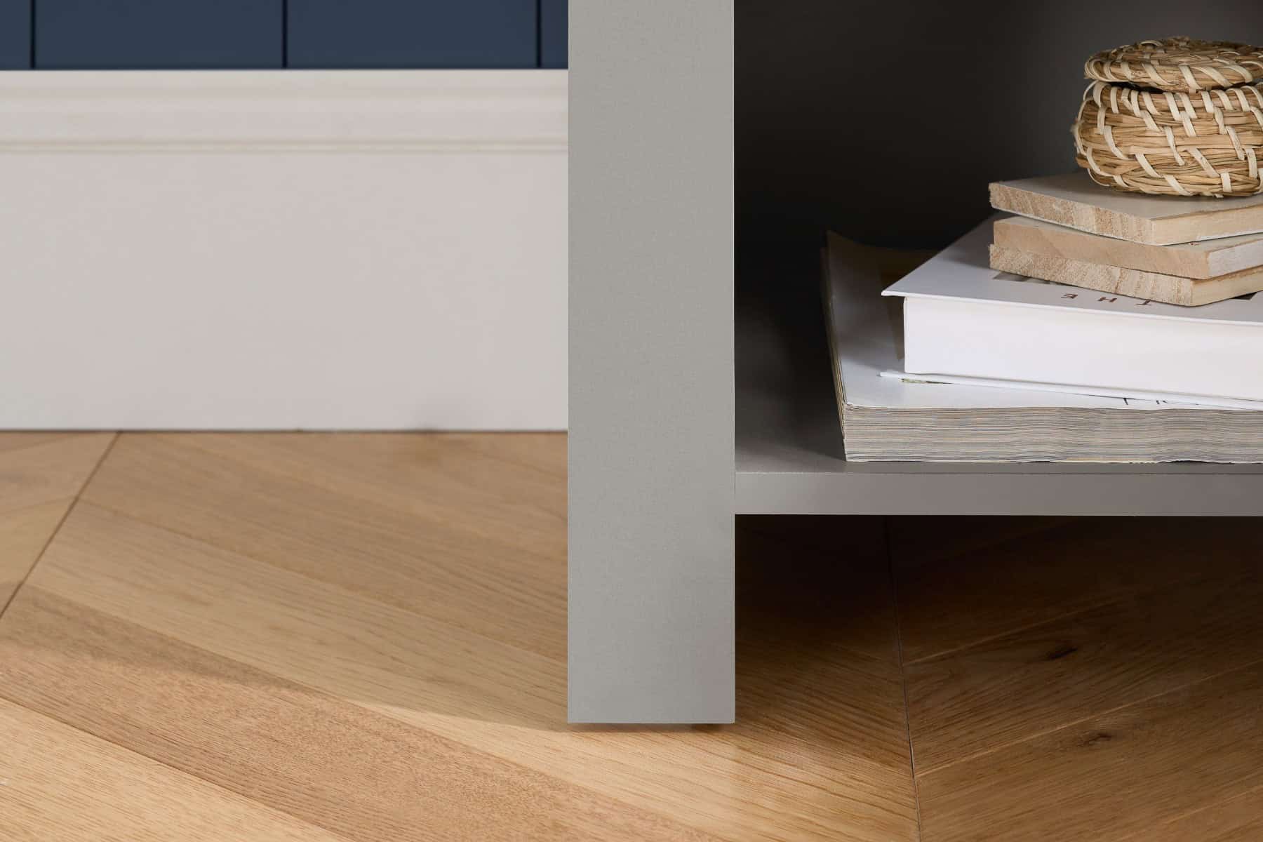 Highgate 1 Drawer Lamp Table - Grey & Oak - Image 5