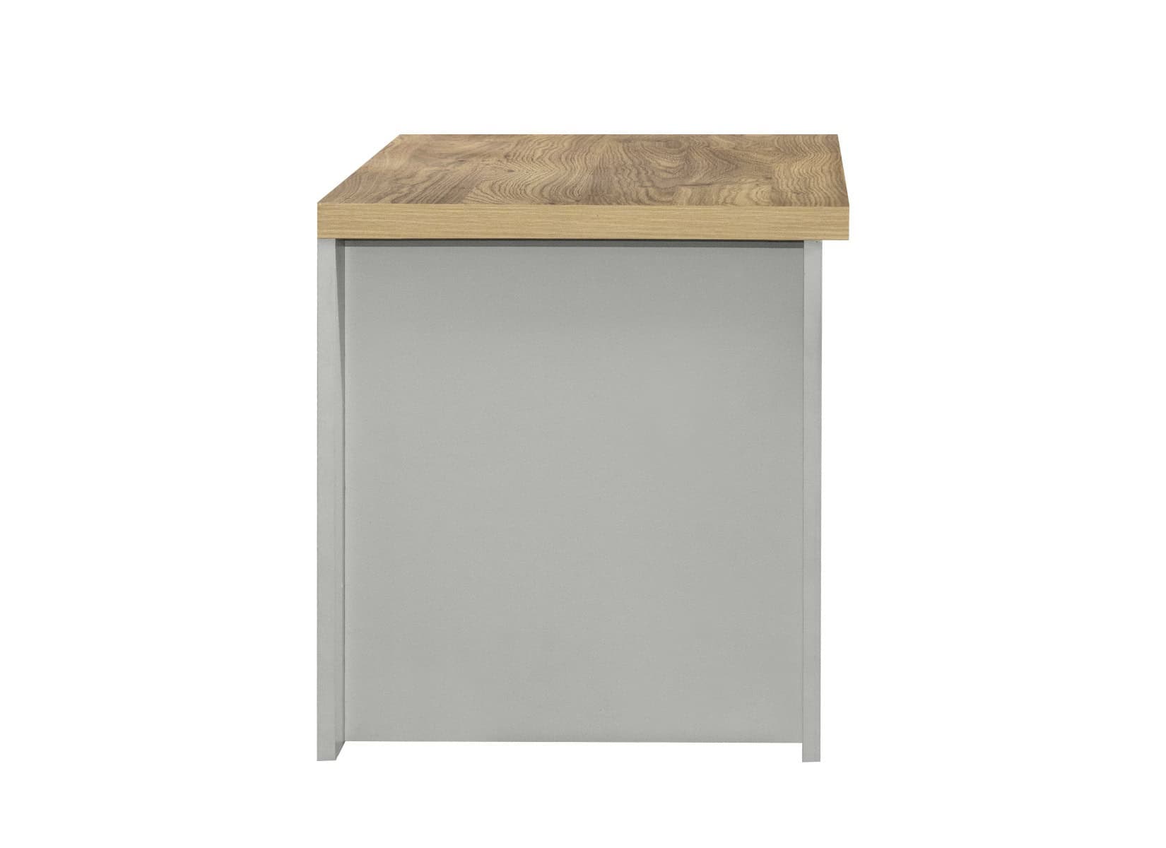 Highgate 1 Drawer Lamp Table - Grey & Oak - Image 8