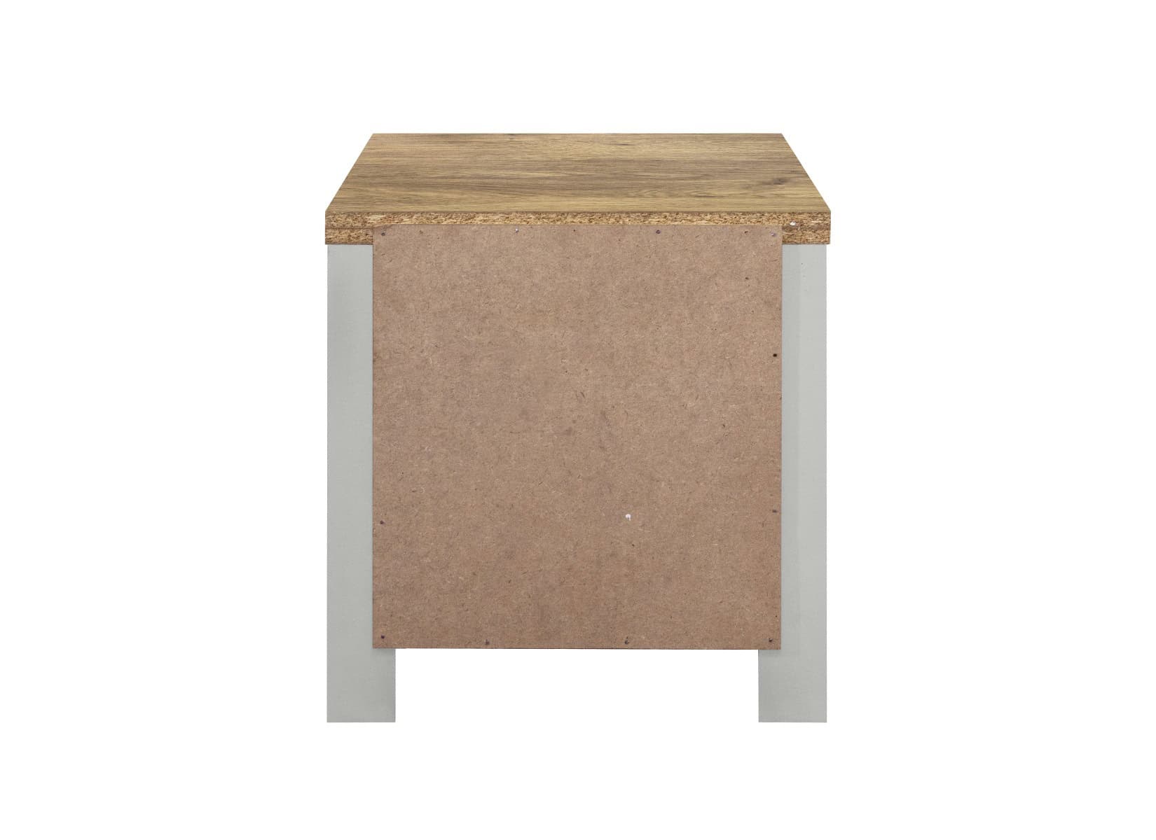 Highgate 1 Drawer Lamp Table - Grey & Oak - Image 9