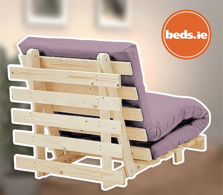 2ft6 Mito Futon Bed with Plum Mattress - Image 2