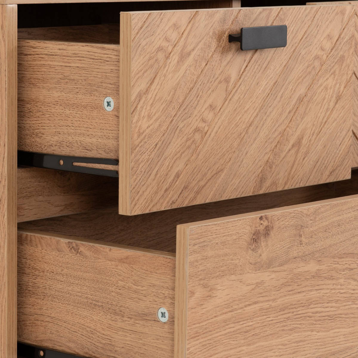 Leon 3+2 Drawer Chest - Medium Oak Effect - Image 5